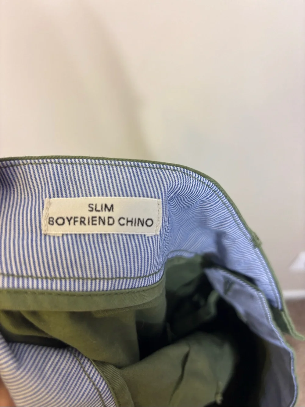 J. Crew Olive Green Slim Boyfriend Chinos Pants Women’s 18
